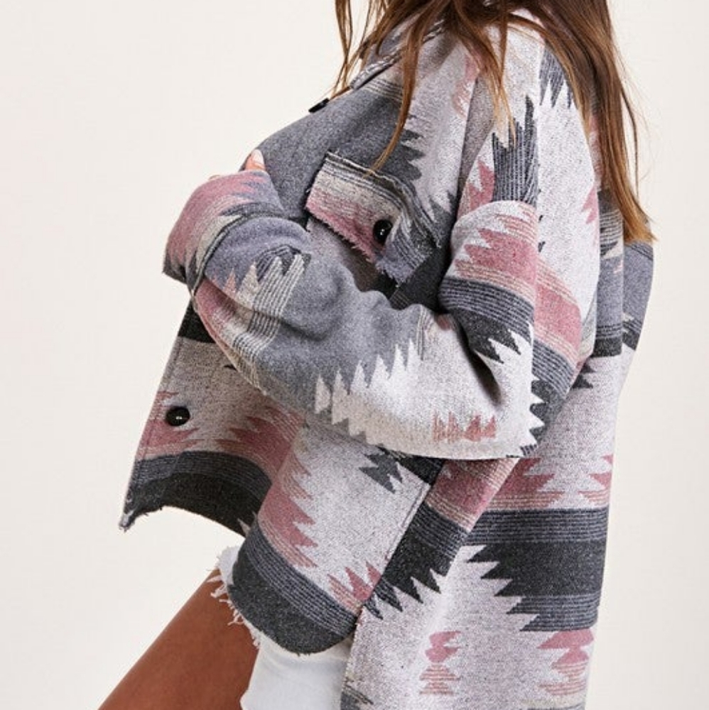 Cropped Raw hem jacket - Picture 2 of 2